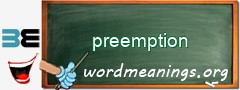 WordMeaning blackboard for preemption